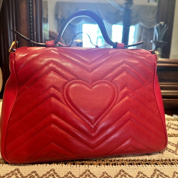Gucci Marmount Large top Handle Red Bag - Picture 3 of 5
